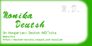 monika deutsh business card
